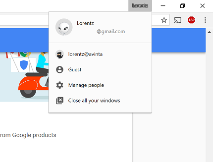 The chrome menu that lets you manage your personality disorder