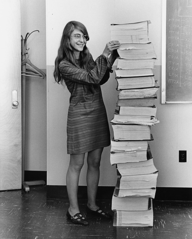 Margaret Hamilton and the listing of the Apollo Guidance Software